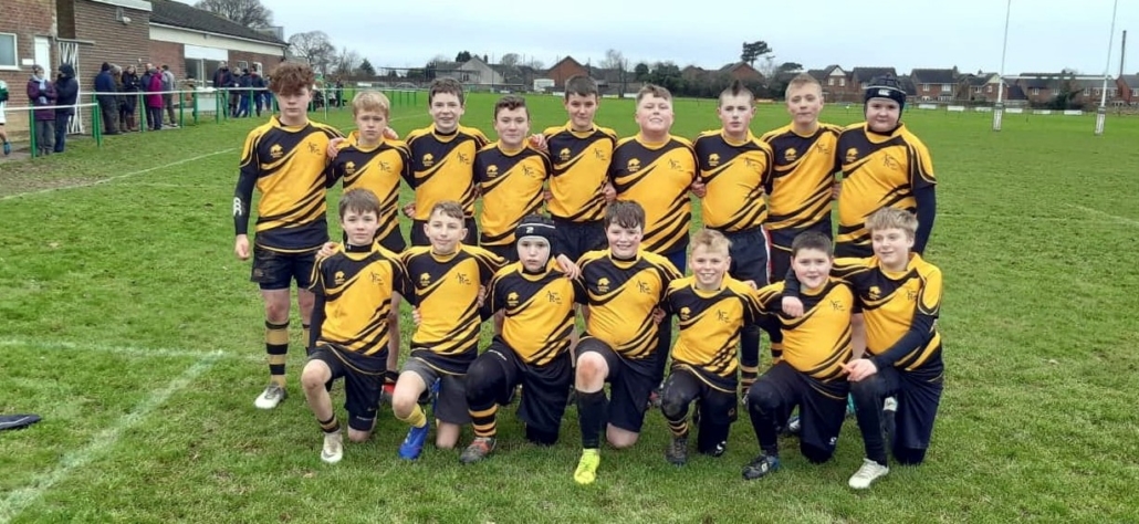 The U14 Tigers after their match v Wigton